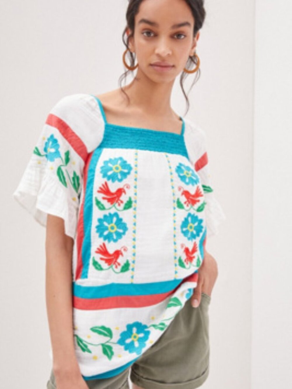 See Worn Kept Anthropologie Size 6 NWT Embroidered Tunic Boho